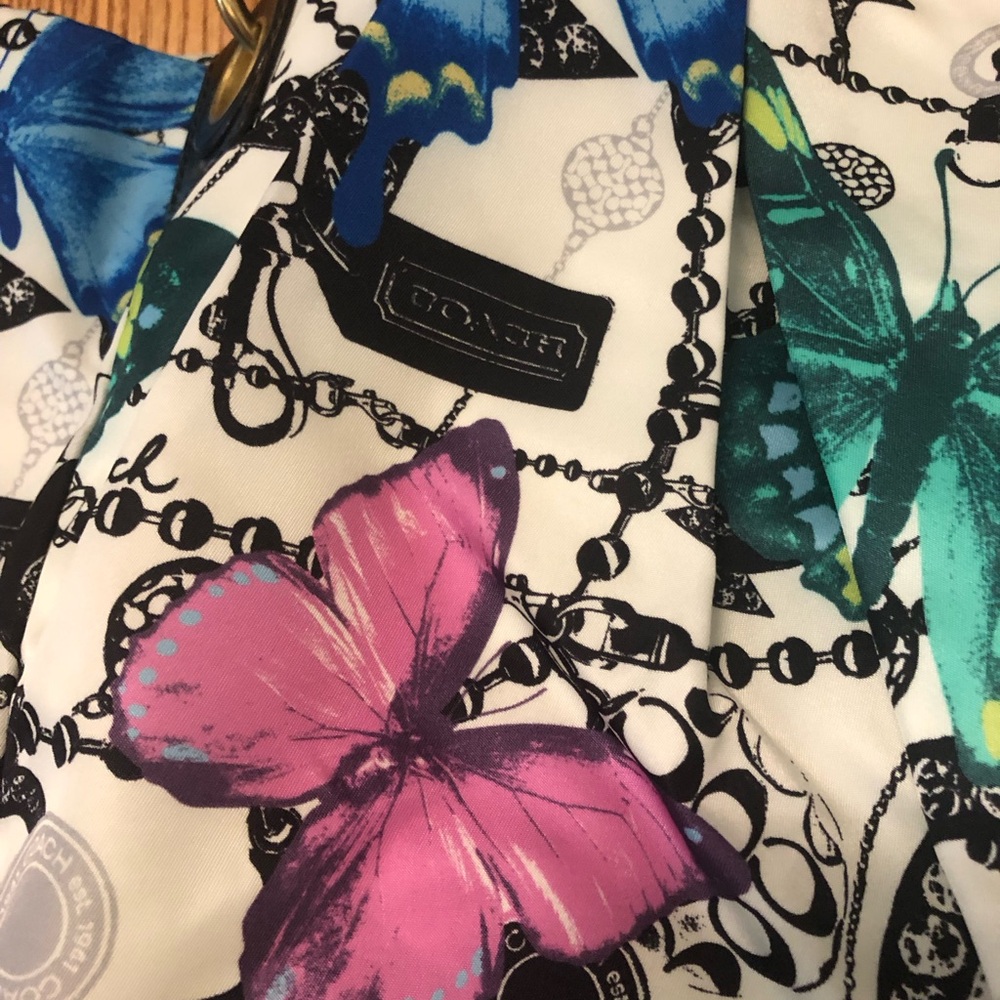 New with Tags Coach Shoulder Bag, Lovely Butterfly Print - Picture 8 of 8